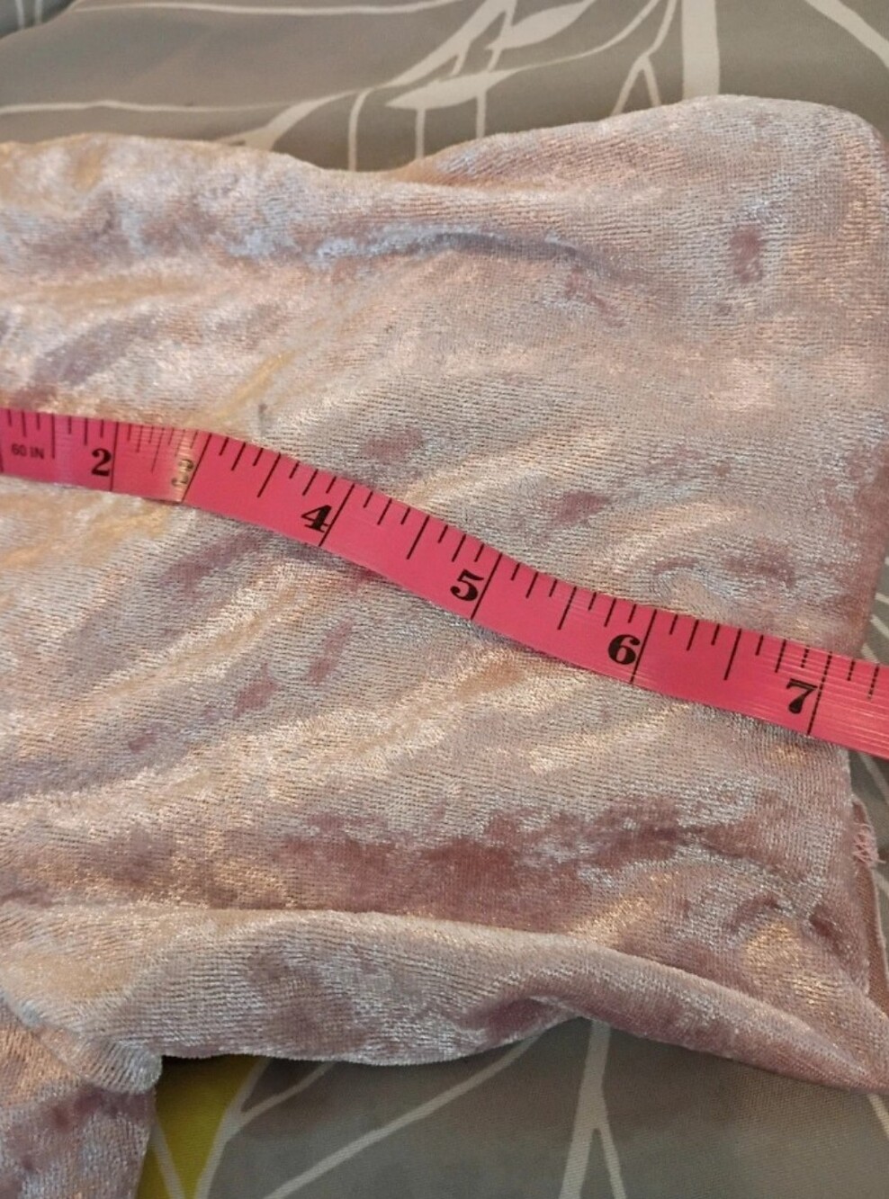 Shirt Size Medium Crushed Velvet Short Sleeve Tee - Blush Pink - Picture 8 of 8